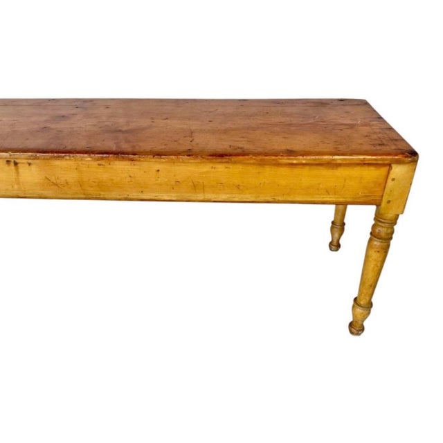 19th Century Pine Farmhouse Work Table For Sale - Image 4 of 11