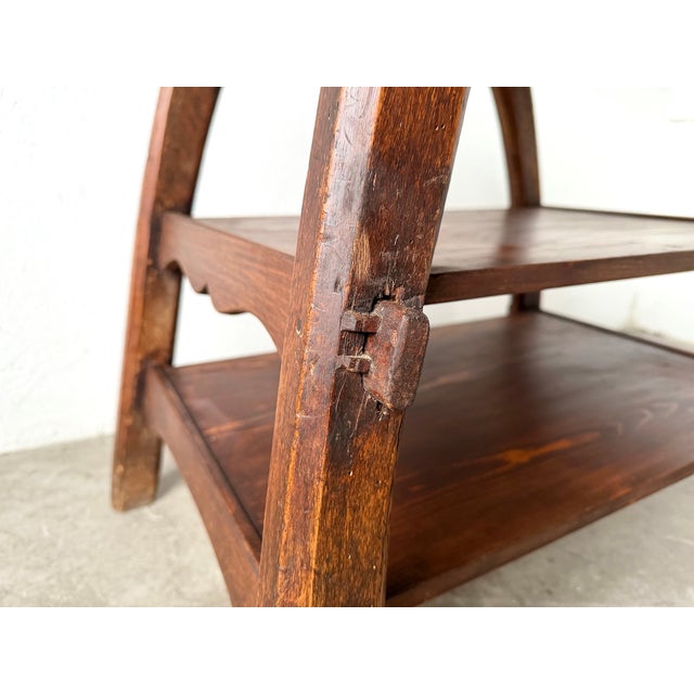 Brutalist Wood Shelf, 1950s For Sale - Image 6 of 18