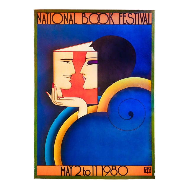 1980 Original Canadian Exhibition Poster, National Book Festival - Theo Dimson For Sale