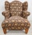 Asian Wingback Armchair & Ottoman Elephants & Leopards Custom Designer For Sale - Image 3 of 12