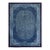 1920s Deco Blue Field and Elegant Floral-Medallion Antique Chinese Peking Rug For Sale