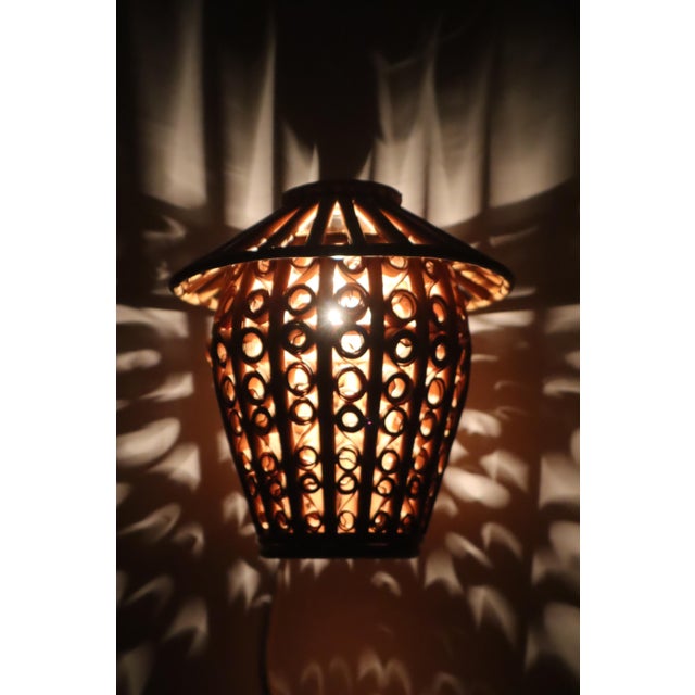 Bamboo Lantern Wall Lights, 1950s, Set of 2 For Sale - Image 15 of 18