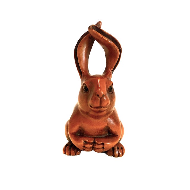 Mid 20th Century Set of Nine Japanese Netsuke Rabbits From the Showa Era For Sale - Image 5 of 18