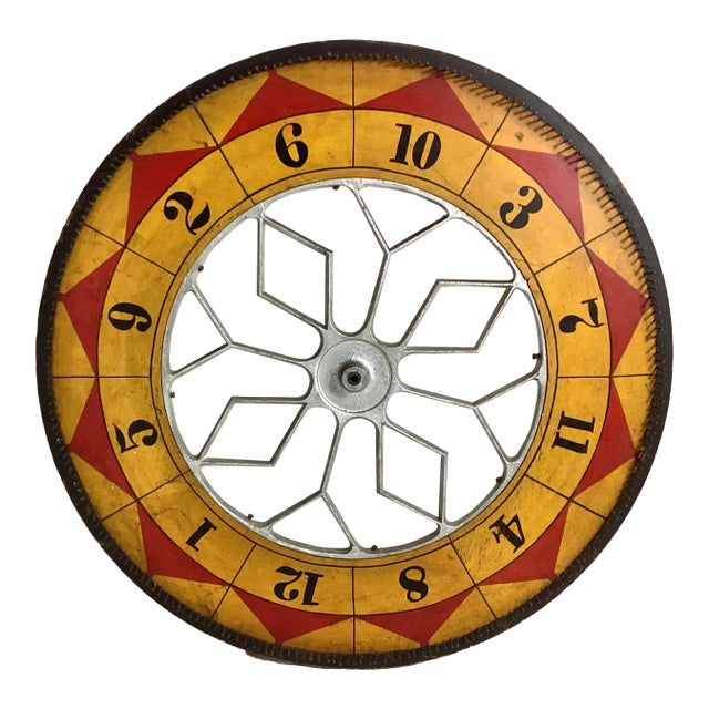Antique Carnival Game Wheel of Chance With Two Sided Play For Sale