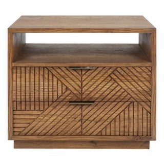 Lena 2-Drawer Midcentury Modern Nightstand For Sale