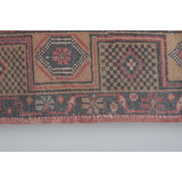Vintage Faded Red Turkish Oushak Rug For Sale - Image 9 of 13