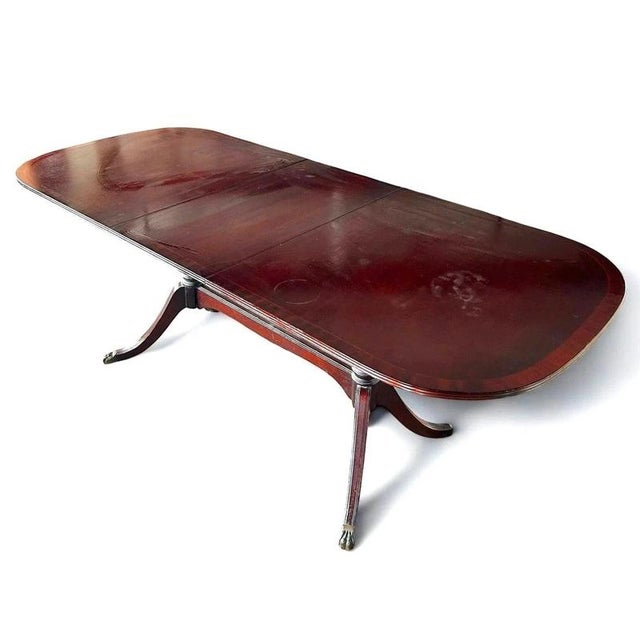 2000 - 2009 Mid-Century Modern Extendable Mahogany Dining Table from McIntosh For Sale - Image 5 of 7
