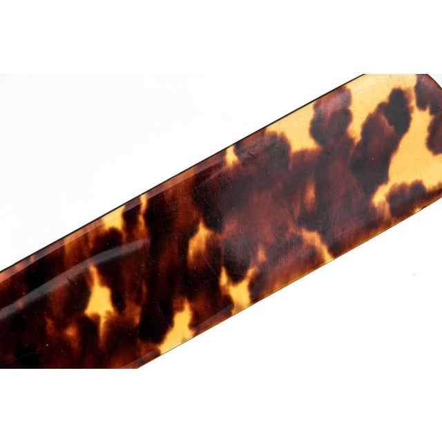 Metal Antique Sterling Silver Mounted Faux Tortoiseshell Page Turners For Sale - Image 7 of 7