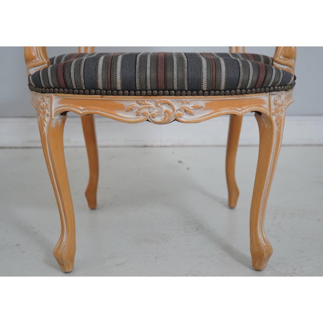 French Louis XV Style Upholstered Open Armchair For Sale - Image 11 of 18