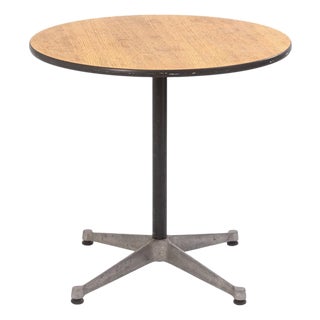 Herman Miller Side Table Wood Top With Metal Base Modern Furniture Design For Sale