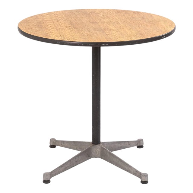 Herman Miller Side Table Wood Top With Metal Base Modern Furniture Design For Sale