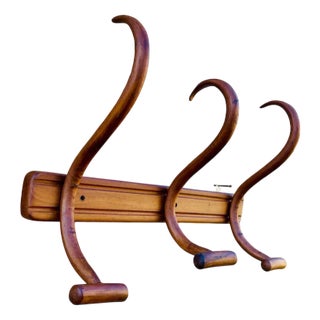 Bentwood Wall-Mounted Coat and Hat Rack by Japy Frères, 1920s For Sale
