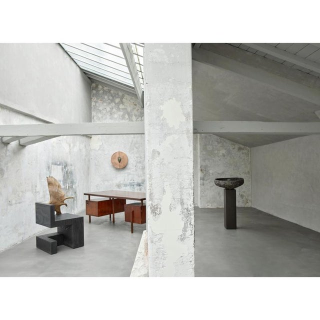 Round Cabinet with Rough Jade Stone by Pierre De Valck For Sale - Image 6 of 10