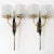1950s Wall Lights in Steel, Brass & Glass for Maison Arlus in the style of Felix Agostini, 1950s, Set of 2 For Sale - Image 5 of 10