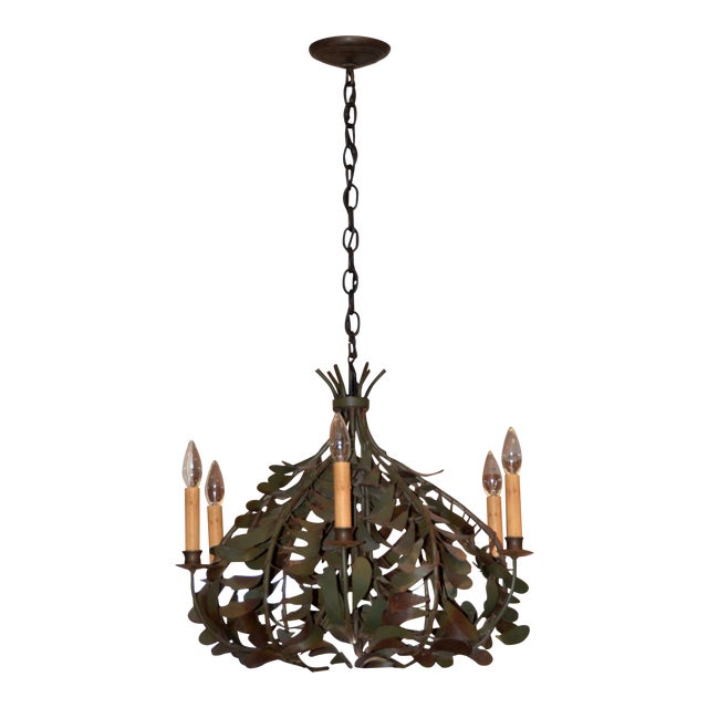 Eclectic Mistletoe Chandelier For Sale