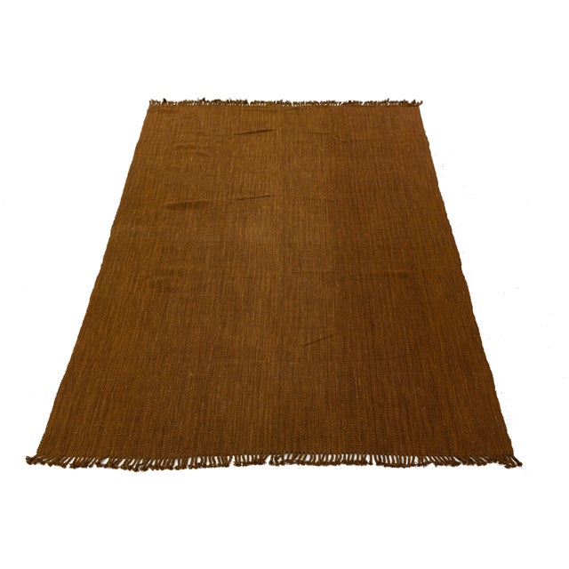 Contemporary Earth-Tone Flatweave Kilim Wool Area Rug 10x16 For Sale - Image 9 of 11