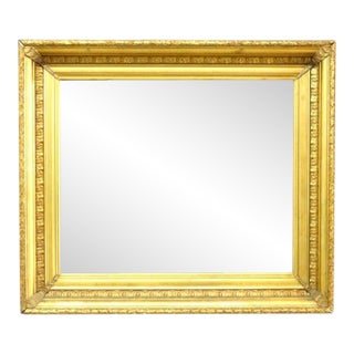 Oversized Antique Gilt Wood Mirror C1890 For Sale