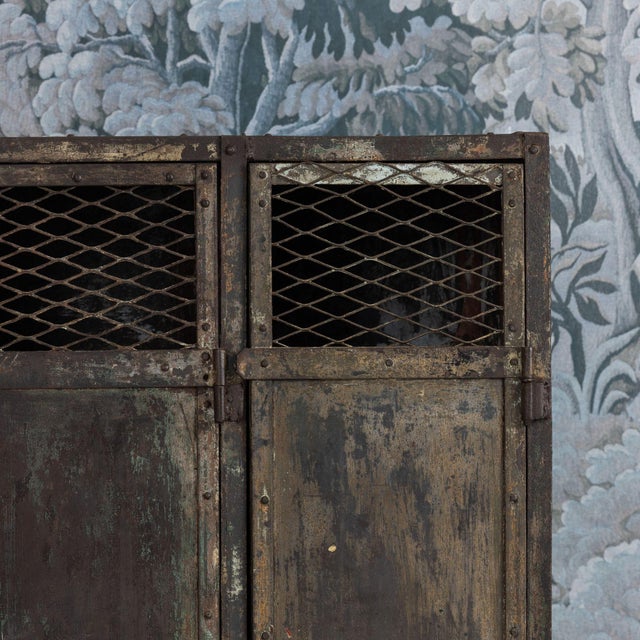 1900 - 1909 Antique French Slate Mine Metal Lockers, Circa 1900 For Sale - Image 5 of 17