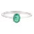 Oval Cut 18k Emerald Statement Ring Size 7 (All Sizes Available) For Sale