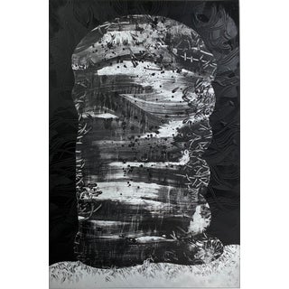 " Onyx Mined by Silver" by Michael DesRosiers Polymer Paint on MDF Panel (2022) For Sale