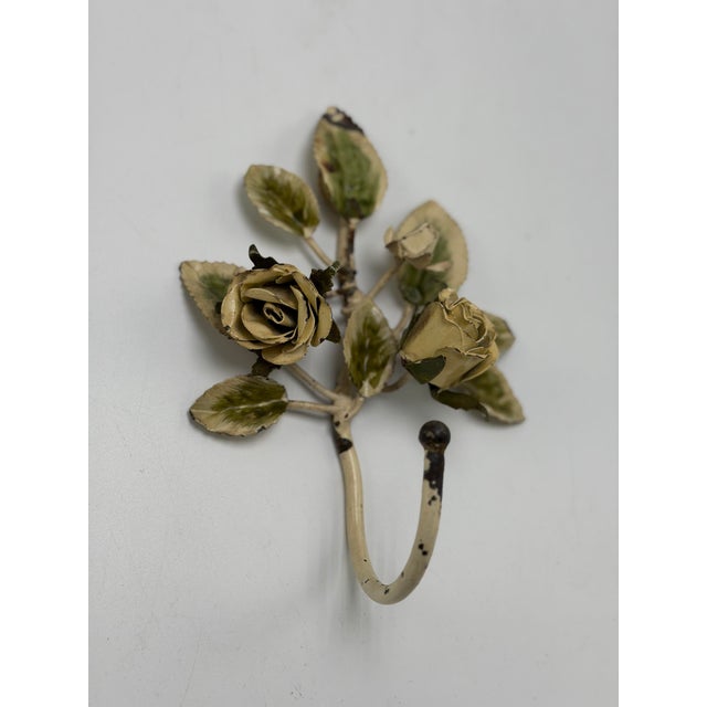 Metal Vintage Tole Wall Hook For Sale - Image 7 of 7