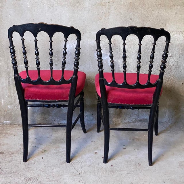 Napoleon III Charivari Chairs, Set of 2 For Sale - Image 5 of 11