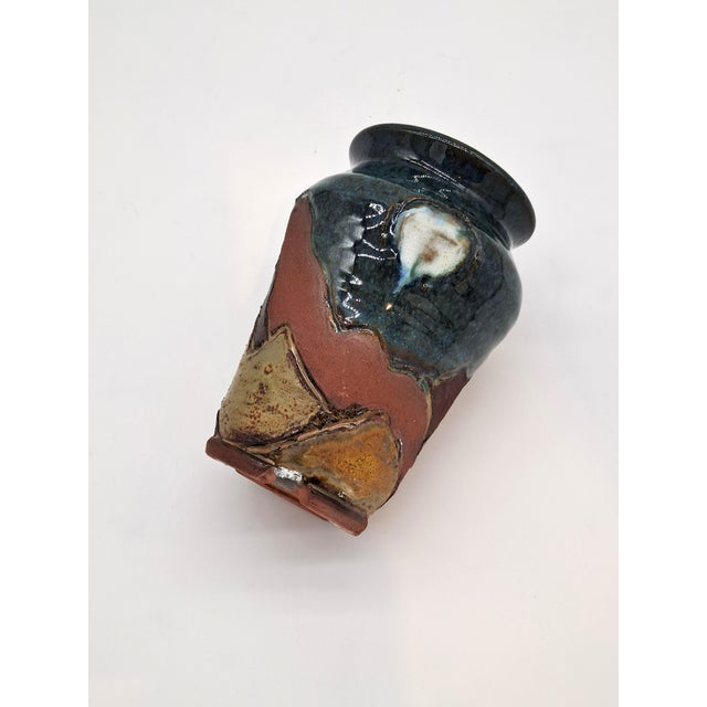 Shawnee Mountain Red Clay Pottery Vase Moon With Mountains Signed For Sale - Image 6 of 10