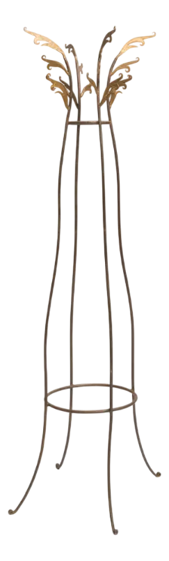 Hand-Forged Iron Coat Rack, 1980s