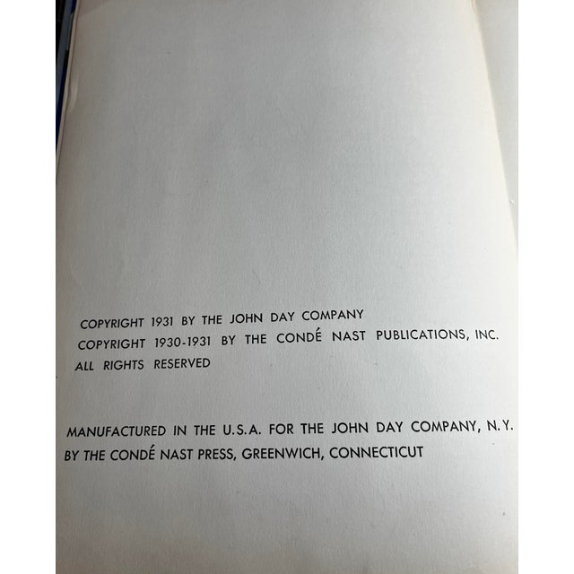 Mid-Century Modern 1931 the Vanity Fair Conde Nast Book For Sale - Image 3 of 11