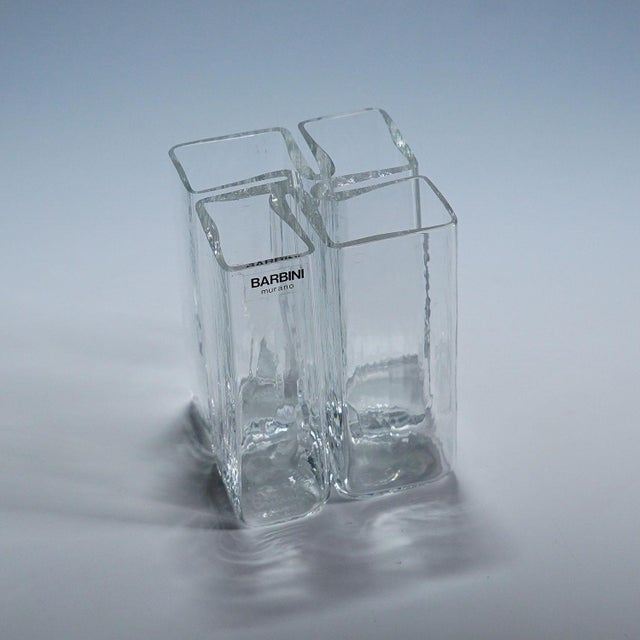 Mid-Century Modern Alfredo Barbini Murano Art Glass Vase 1971 For Sale - Image 3 of 8