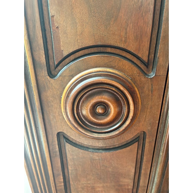 Brown 1920s Berkey & Gay Spanish Colonial Revival Walnut Server Cabinet For Sale - Image 8 of 11
