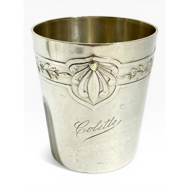 Metal French Art Deco Set of 3 Small Silver Cups, Including Christofle For Sale - Image 7 of 12