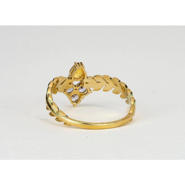 Olive Leaves 14k Gold Ring Size 5 (All Sizes Available) For Sale - Image 6 of 10