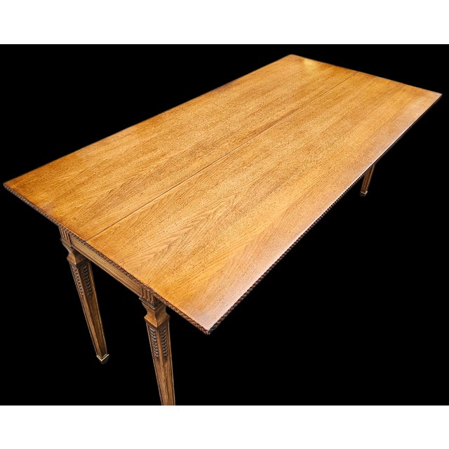 Mid 20th Century Vintage Hand Carved Hollywood Regency Style Console Convertible Dining Table For Sale - Image 5 of 12