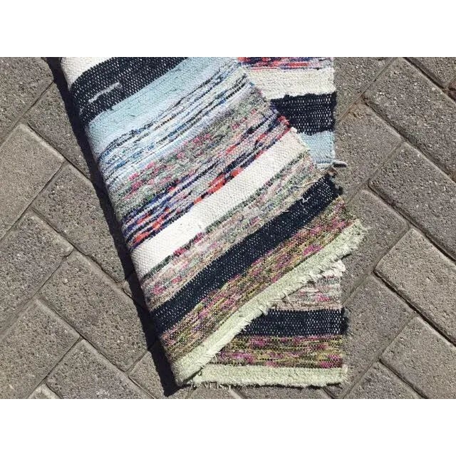 Textile Striped - Modern Kilim Runner - 2′4″ × 10′4″ For Sale - Image 7 of 7