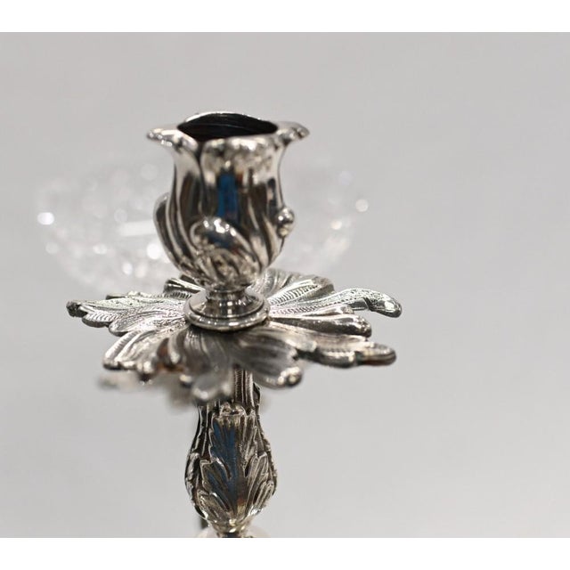 Silver Plate Cherub Glass Table Display For Sale - Image 4 of 18