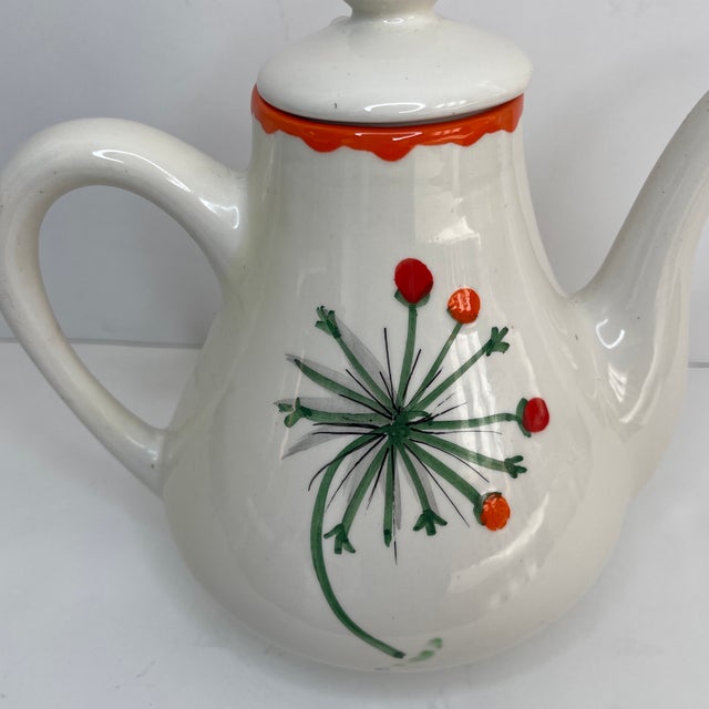 Alabaster Vintage Mancioli Painted Tea Pot For Sale - Image 8 of 12