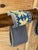 Coffee Vintage Walnut Faux Bamboo Folding Luggage Rack With Needlepoint Straps For Sale - Image 8 of 11
