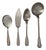 Silver-Plated Metal Cutlery Set, Set of 4 For Sale