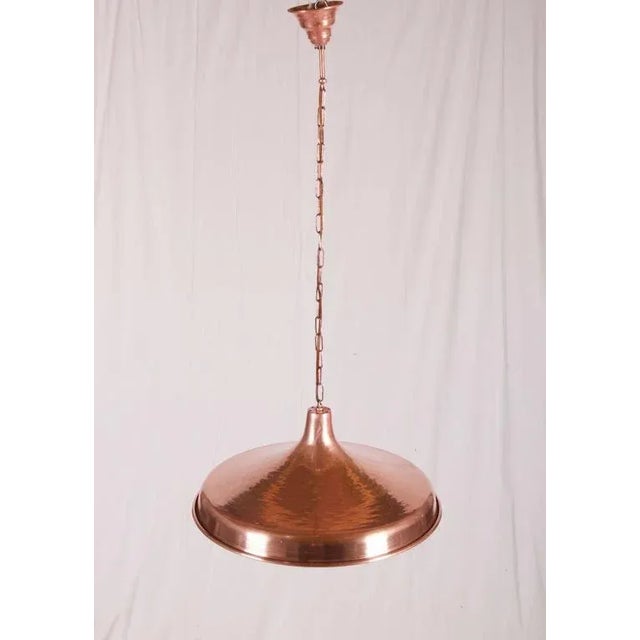 Danish Hammered Copper Pendant, 1950s For Sale - Image 4 of 10