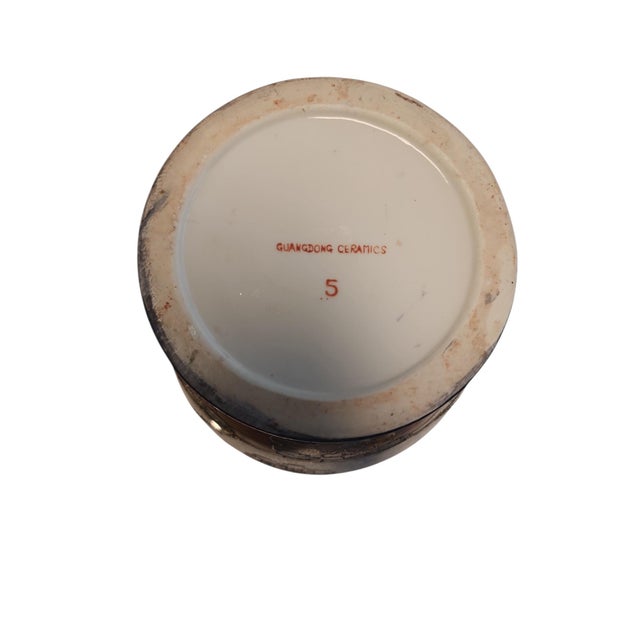 Ceramic Mid 20th Century Chinese Satsuma Large Twin Handled Vase For Sale - Image 7 of 7