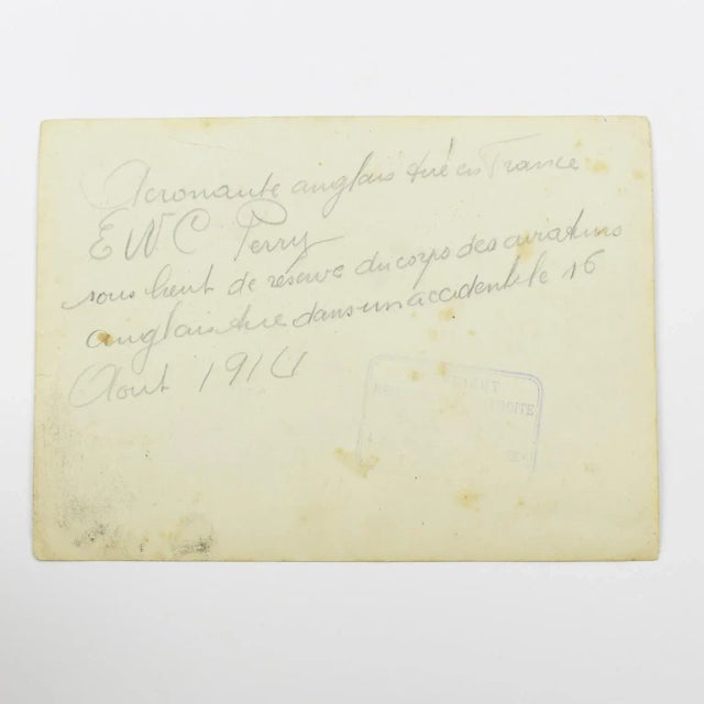 Art Deco British Aeronaut EWC Perry circa 1910 - Silver Gelatin B & W Photograph by ROL For Sale - Image 3 of 5