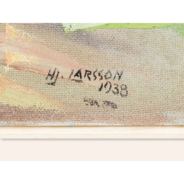 Hjalmar Larsson, Forest Path, 1938, Oil on Panel For Sale - Image 4 of 14