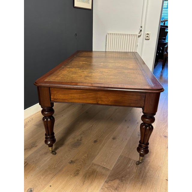 Brown Antique Victorian Writing Table For Sale - Image 8 of 12