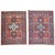 Red Pair of Antique Persian Serapi Heriz Square Rugs - 3'5" x 4'2" For Sale - Image 8 of 18