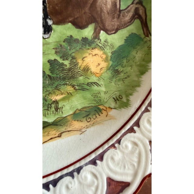 A Very Fine Set of 6 Wedgwood Equestrian and Fox Hunting Scene Plates, Circa 1920's For Sale - Image 12 of 17