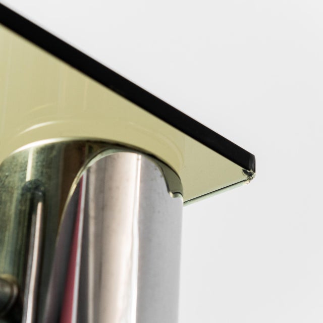 1970s TV Stand Table in Glass and Chromed Metal, 1970s For Sale - Image 5 of 11