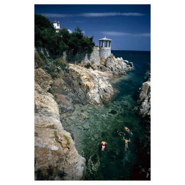 Slim Aarons, Swimming in Spain, Estate Stamped Photographic Print, 1970 / 2020s For Sale