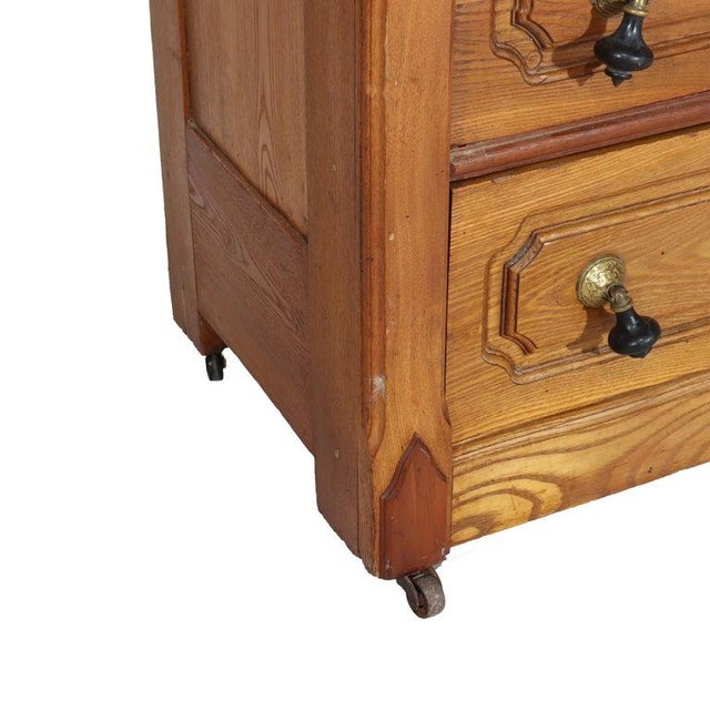 Late 19th Century Renaissance Revival Mirrored Walnut Drop-Center Dresser C1890 For Sale - Image 14 of 16