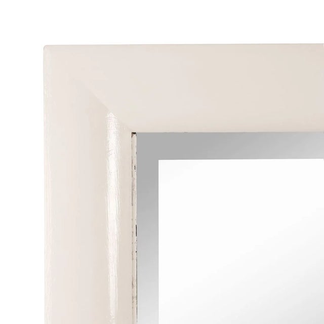 Monumental White Rectangular Mirror For Sale - Image 4 of 4